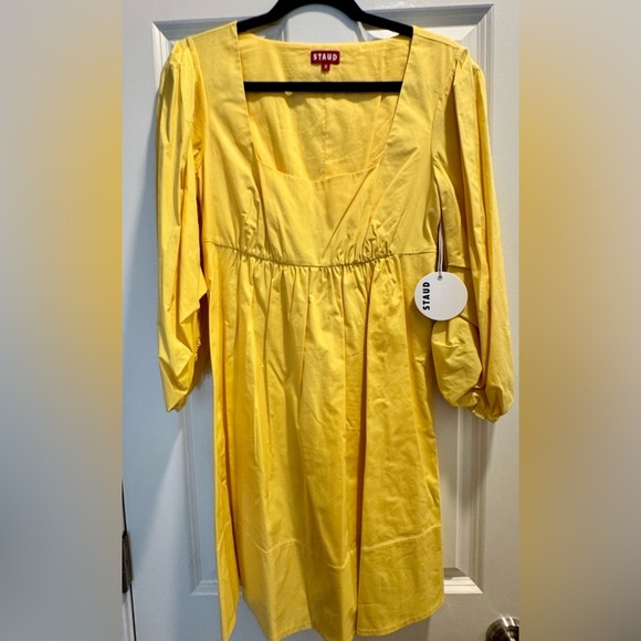 STAUD NWT size M Yellow Sophie Dress - Picture 7 of 10